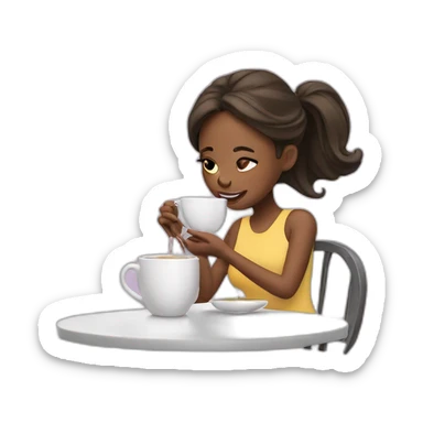 girls spilling the tea sticker