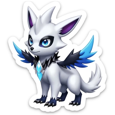Shiny Dark Edgy Cute Absol-Noibat-Zangoose-Hybrid (Full body) sticker