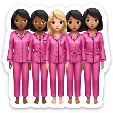 group of black women in pink pajamas high quality pajamas and like 20 women sticker
