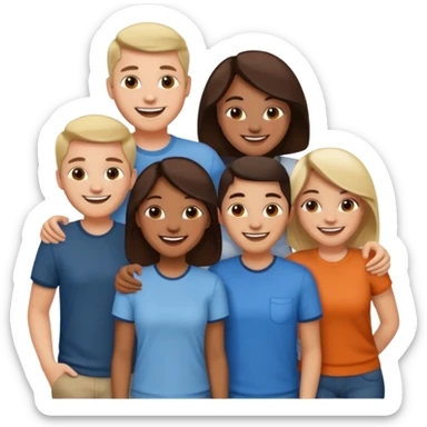 Cast members from tv show friends  sticker