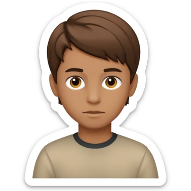 Niño con el pelo divido en dos sticker