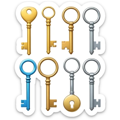 key collection sticker