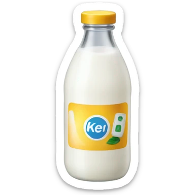 a bottle of kefir drink sticker