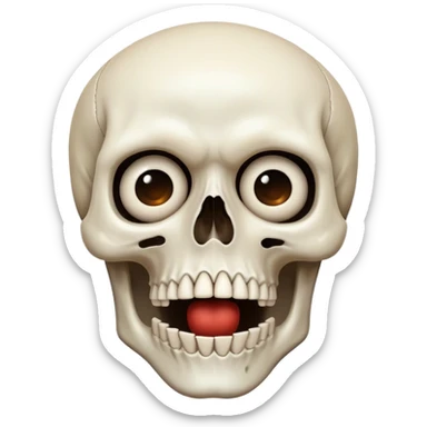 the combination of the: 💀 and the: 🤯 sticker