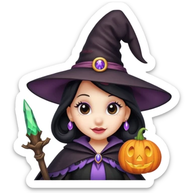 
Minnie mouse as a witch cartoon -style/cute and transparent for a sticker sticker