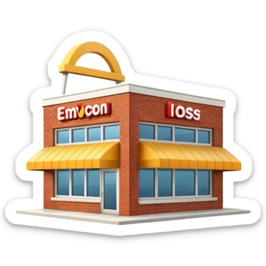 Fast food building sticker