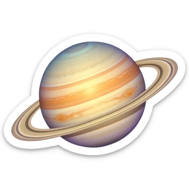 gradient saturn planet with ring sticker
