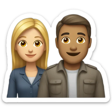 Un prêtre avec une femme en train de se marier sticker