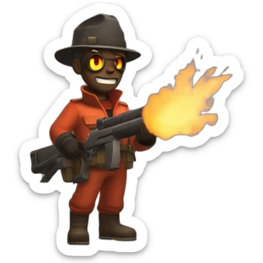 pyro from team fortress 2 sticker