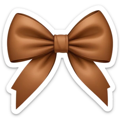 Brown bow sticker