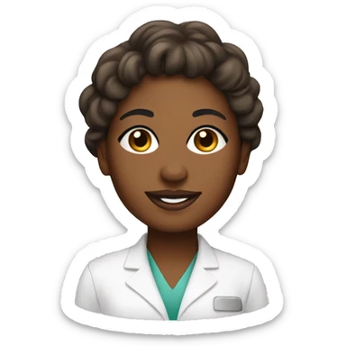 Medium brown skin esthetician  sticker