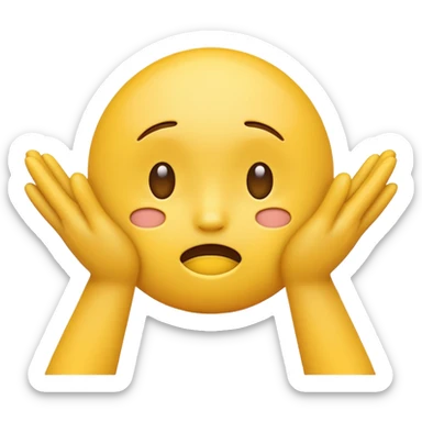 Yellow emoji with hands out in despair  sticker