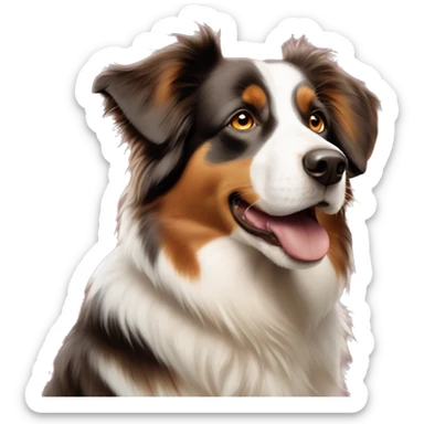 Australian Shepard red mural dog sticker