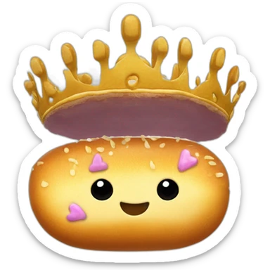 Caca avec une couronne et une baguette magique sticker
