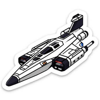 Interstellar carrier ship with fighter bays sticker