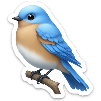 Cold bluebird sticker