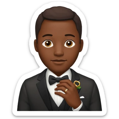 hombre afroamericano casado  sticker