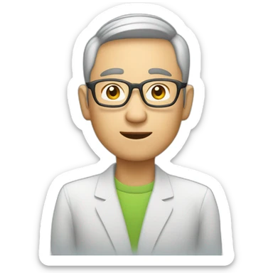 Aged 45 Asian Guy coding on the macbook air sticker