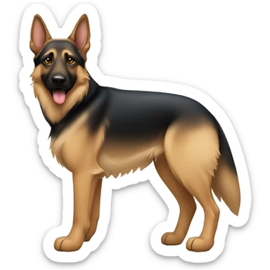 female german shepherds with brown paws sticker