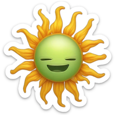 weird sun sticker
