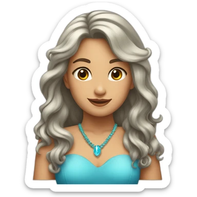 Delfín con una chica ensima sticker