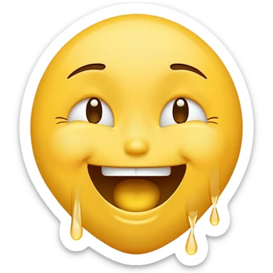 emoji face transitioning between laughing and crying emotions sticker