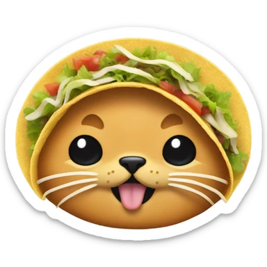 Cat made of tacos  sticker