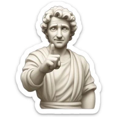 italian statue doing pinched fingers italian gesture sticker