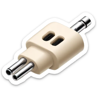 beige stereo adapter mini jack to big jack for headphones  sticker