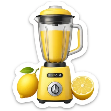 mac os fruit lemon blender yellow retro sticker