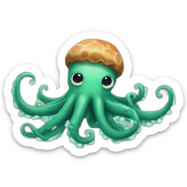 cute kraken hungry sticker