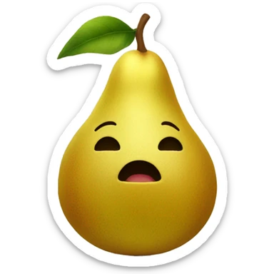 GOLDEN PEAR no face sticker