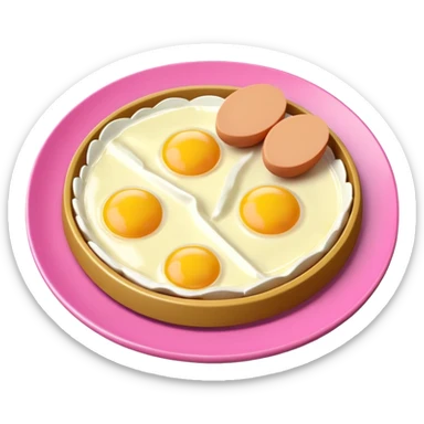 Toki Doki kawaii SPAM and eggs plate sculpture art sticker