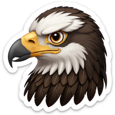 Eagle head emoji,use black theme, I dun want the white part  sticker
