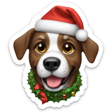 christmas dog sticker