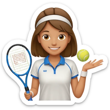 tennis girl jersey sticker