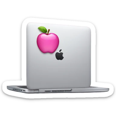 Pink apple Mac book  sticker