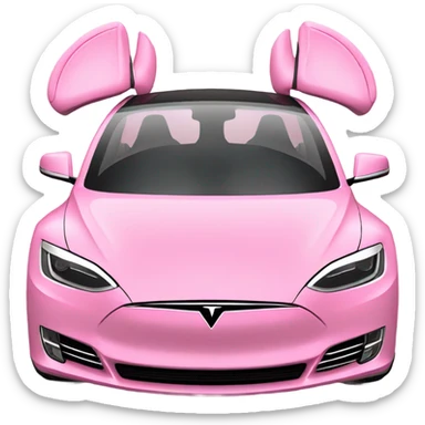 pink tesla sticker