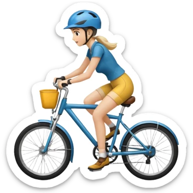 1 women and 2 men in bike sticker