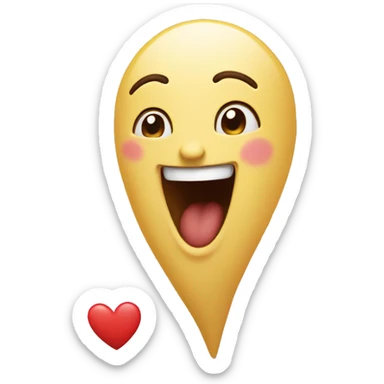 Heart and happy face sticker
