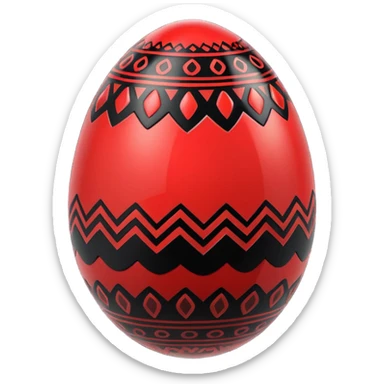 easter egg red and black sticker