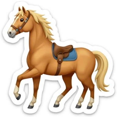 Realistic tan mustang horse sticker