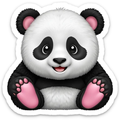Happy simple panda bear sticker