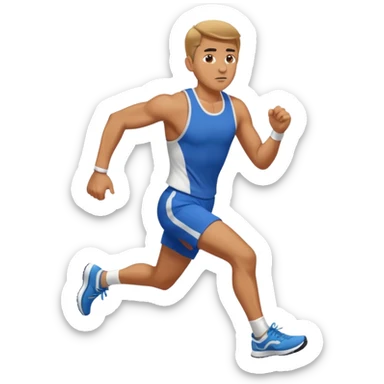 man doing run  sticker