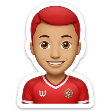 Create me an emoji that wears wydad shirt sticker