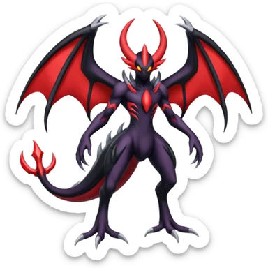 Lunala-Darkrai-Yveltal-Fakémon-hybrid-creature (full body)  sticker