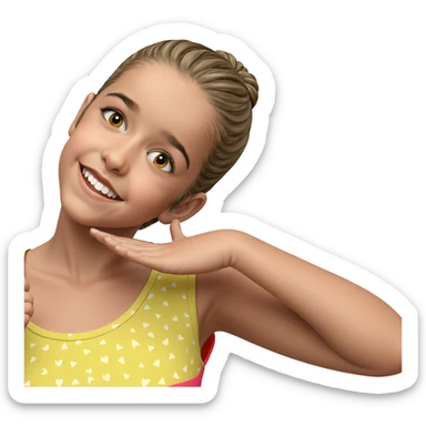 smiling girl looking at viewer sticker