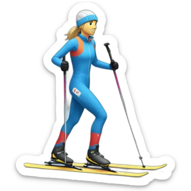 cross country skier at vasalopet sticker