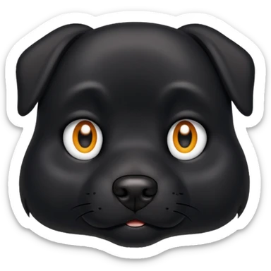 black dog black eyes sticker