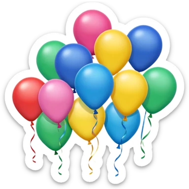 colorful balloons sticker